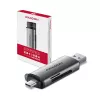 Axagon CRE-SAC SuperSpeed USB-C+USB-A kaartlezer 5 Gbit/s