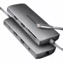 Axagon HMC-8HLSA, USB 5Gbps-hub, 3x USB-A, HDMI 4K/60Hz, RJ-45, SD/microSD, audio, PD 100W