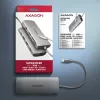 Axagon HMC-8HLSA, USB 5Gbps-hub, 3x USB-A, HDMI 4K/60Hz, RJ-45, SD/microSD, audio, PD 100W