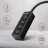 Axagon HUE-M1A 4x USB 3.2 Gen 1 MINI hub, metaal, 20 cm USB-A-kabel