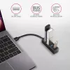 Axagon HUE-M1A 4x USB 3.2 Gen 1 MINI hub, metaal, 20 cm USB-A-kabel