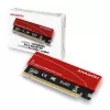 Axagon PCEM2-S PCIe x16 - M.2 NVMe M-Key-slot-adapter, met passieve aluminium koelvin