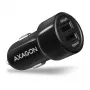 Axagon PWC-5V5 SMART auto-oplader 24W, 2x USB-A-poort, 5V/2,4A + 5V/2,4A