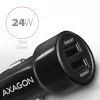 Axagon PWC-5V5 SMART auto-oplader 24W, 2x USB-A-poort, 5V/2,4A + 5V/2,4A