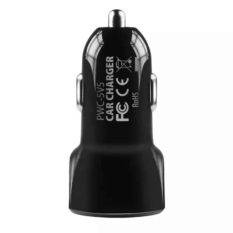 Axagon PWC-5V5 SMART auto-oplader 24W, 2x USB-A-poort, 5V/2,4A + 5V/2,4A