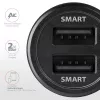 Axagon PWC-5V5 SMART auto-oplader 24W, 2x USB-A-poort, 5V/2,4A + 5V/2,4A