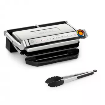 Contactgrill Tefal OptiGrill + XL GC728D10, 2000 W, 800 cm² antiaanbakplaten, 9 programma's, kookoppervlak 400×200 mm