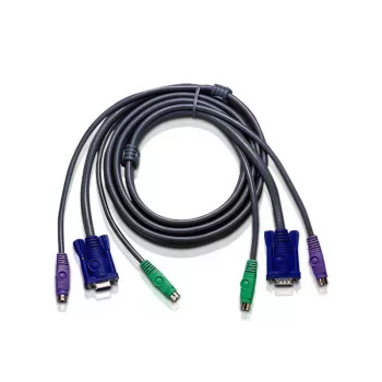 ATEN 10ft PS/2 KVM-kabel zwart 3 m