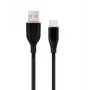 GEMBIRD premium siliconen USB Type-C oplaad- en datakabel, 1,5 m – zwart