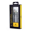 GEMBIRD premium siliconen USB Type-C oplaad- en datakabel, 1,5 m – zwart