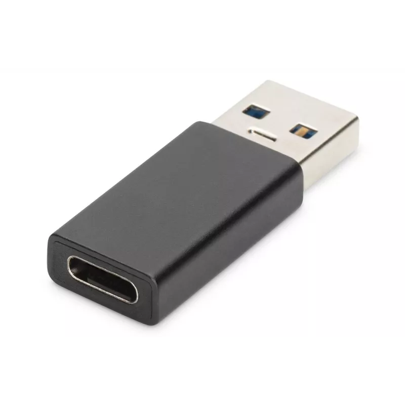 DIGITUS USB Type-C adapter, type A naar C M/F, 3A, 5GB, 3.0 versie, zwart