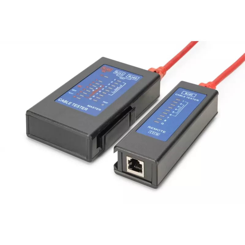 DIGITUS kabeltester - eenzijdige tester PoE-tester met koffer