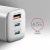 Axagon ACU-DPQ65W PD3.0 & QC4+ 3x UITGANGEN wandlader 65W