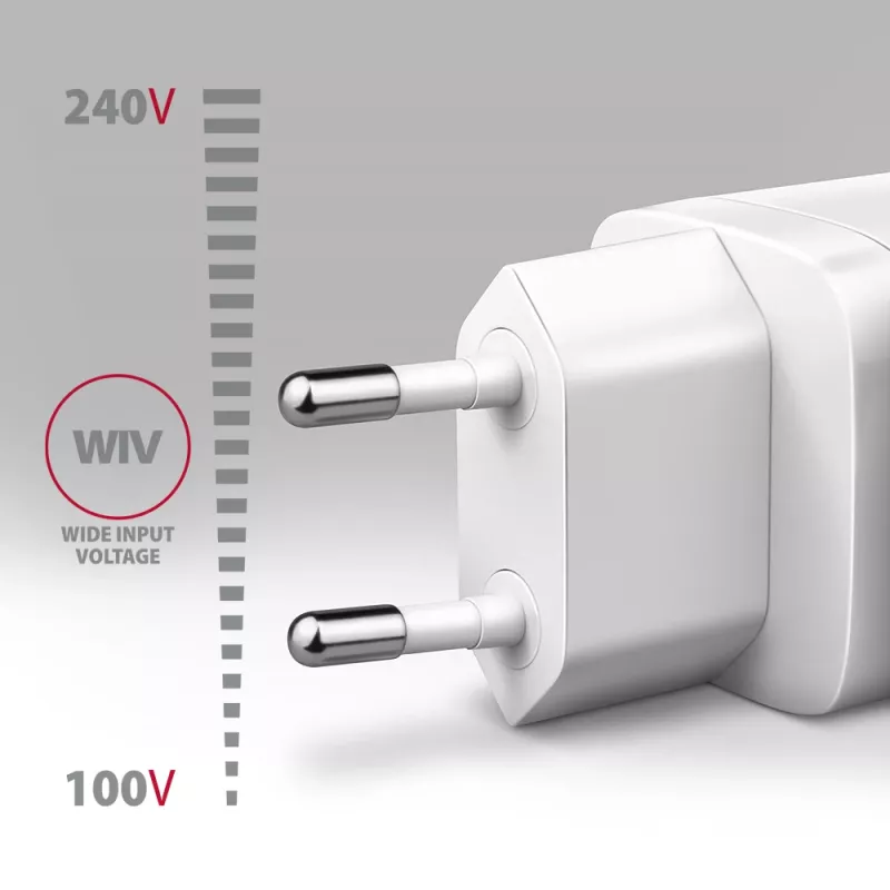 Axagon ACU-DPQ65W PD3.0 & QC4+ 3x UITGANGEN wandlader 65W