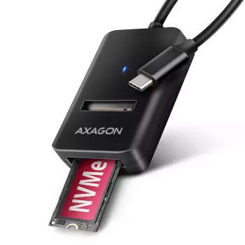 Axagon ADM2-CM USB-C adapter M.2 NVMe SATA 10Gbps zwart