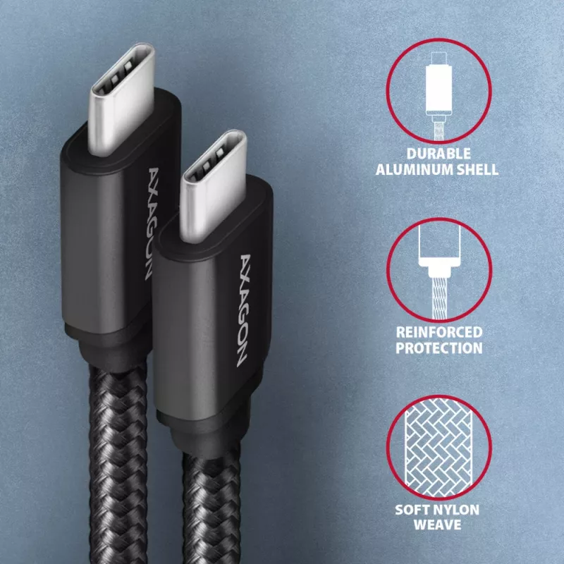 Axagon BUCM3-CM30AB SPEED USB-C <> USB-C 3.2 Gen 1 kabel 3 m
