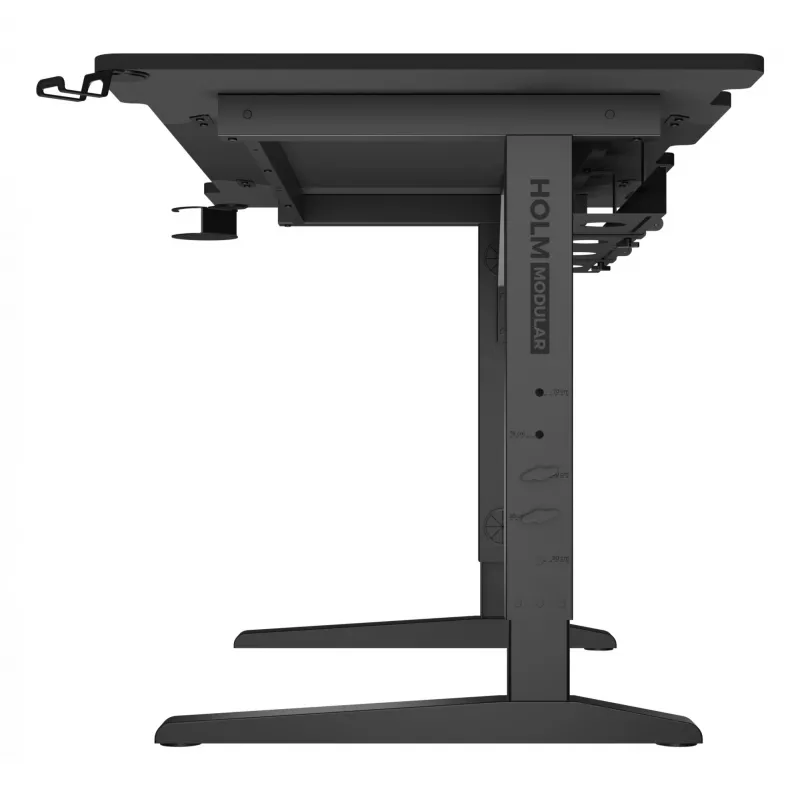 Recht computerbureau GENESIS NDS-2249 zwart MDF 140x75cm