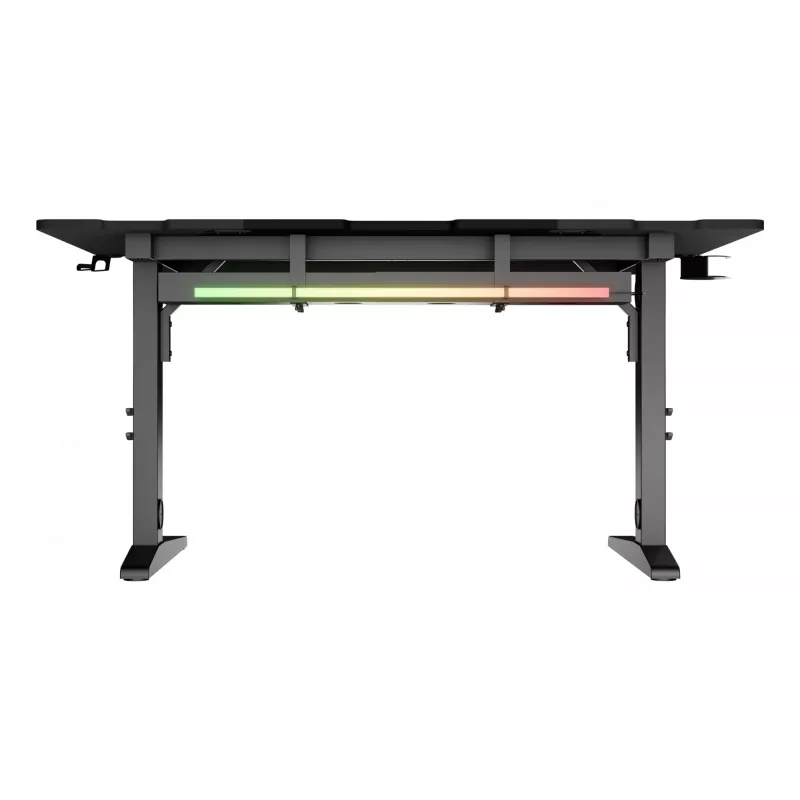 Recht computerbureau GENESIS NDS-2249 zwart MDF 140x75cm