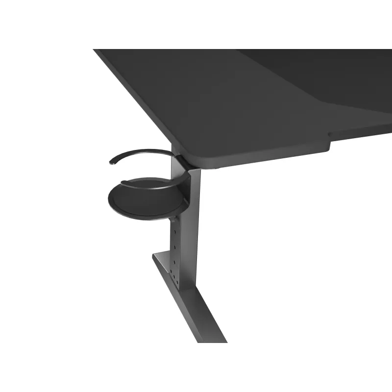 Recht computerbureau GENESIS NDS-2249 zwart MDF 140x75cm