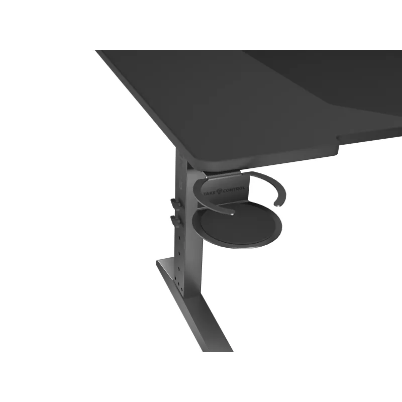 Recht computerbureau GENESIS NDS-2249 zwart MDF 140x75cm