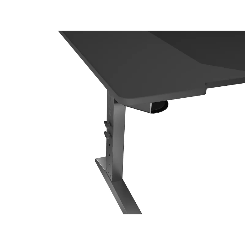 Recht computerbureau GENESIS NDS-2249 zwart MDF 140x75cm