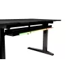 Recht computerbureau GENESIS NDS-2249 zwart MDF 140x75cm