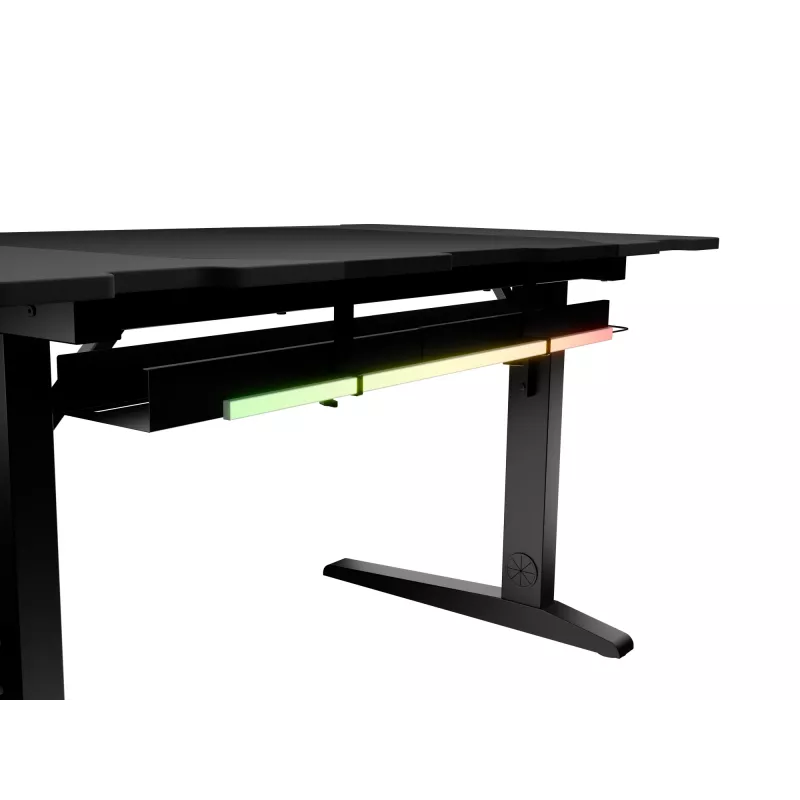 Recht computerbureau GENESIS NDS-2249 zwart MDF 140x75cm