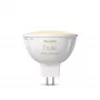 Philips Hue White Ambiance MR16 slimme LED-spotlamp, GU5.3, 12 V, 5,1 W, 400 lm, van warm- tot koudwit licht, dimbaar