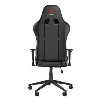 Gaming-stoel GENESIS Nitro 440 G2, gevoerde zitting, stof/kunstleer, grijs/zwart, max. 120 kg, verstelbare rugleuning en 1D-armleuningen