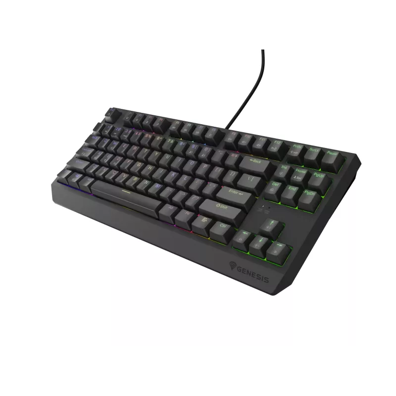 Genesis Thor 230 TKL bedraad mechanisch gamingtoetsenbord, US, zwart, Outemu Red