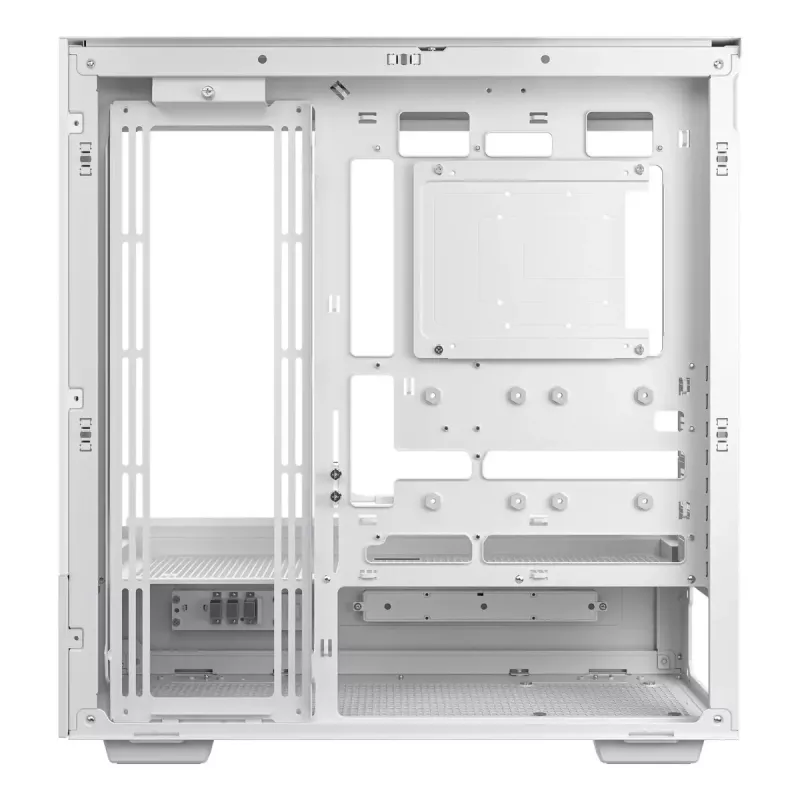 DeepCool CH690 Digital WH R-CH690-WHNNA0D-G-1 Mid Tower pc-behuizing, ATX/micro-ATX/Mini-ITX, 2x gehard glas, 1x 3,5 inch + 3x 2,5 inch schijfbays, 8 uitbreidingssleuven, zonder voeding, wit