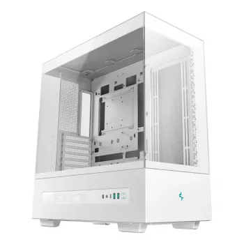 PC-behuizing DeepCool CH690 Tower White — ATX/microATX-ondersteuning, LCD-display, 3x 2,5-inch bays, 1x 3,5-inch, GPU tot 450 mm, CPU-koelerhoogte 182 mm