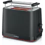 Toaster Bosch TAT3M123 2 sneetjes, 950 W, zwart, draaiknop, ontdooien & opwarmen