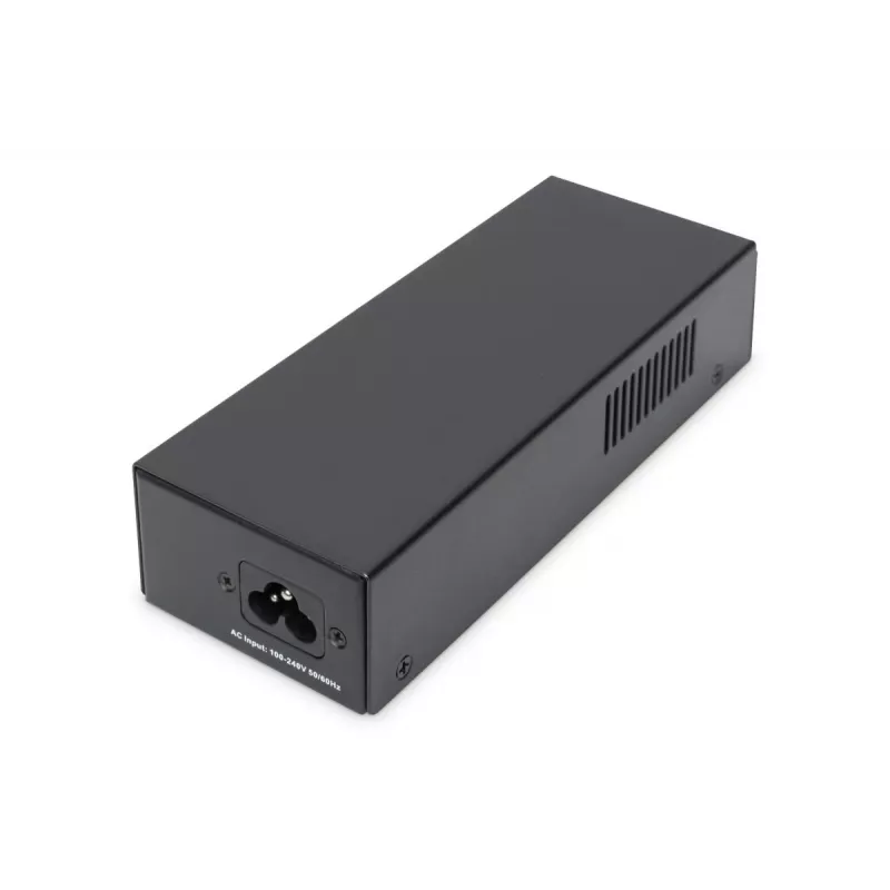 DIGITUS Gigabit Ethernet PoE++-injector, 802.3bt power pins: 4/5(+),7/8(-) en 3/6(+), 1/2(-), 85W