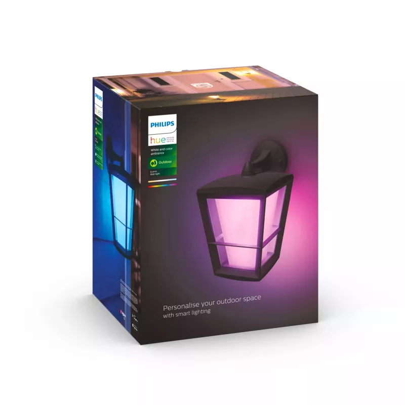 Slimme wandlamp Philips Hue White and Colour Ambience Econic buitenwandlamp