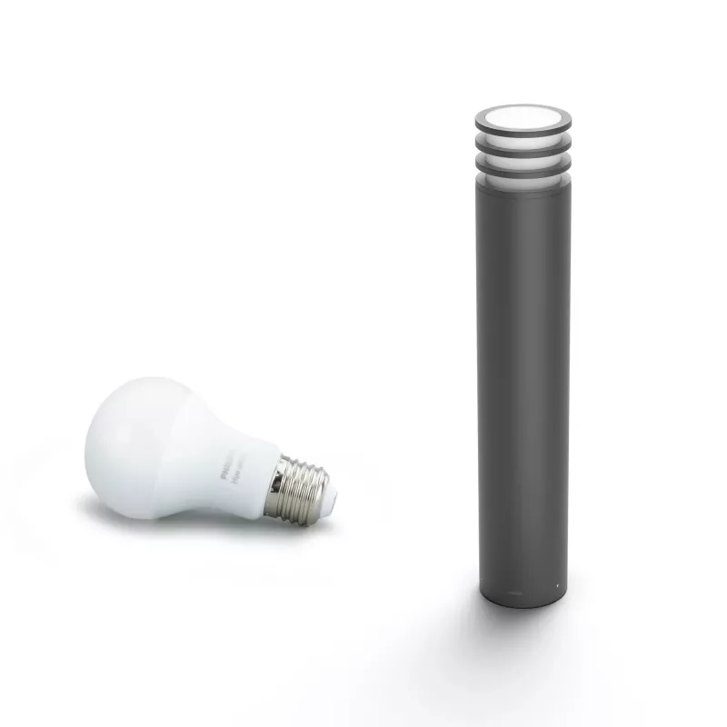 Slimme sokkelarmatuur Philips Hue White Lucca buitenpaal 1740393P0
