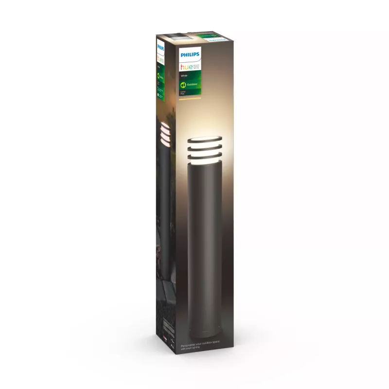 Slimme sokkelarmatuur Philips Hue White Lucca buitenpaal 1740393P0