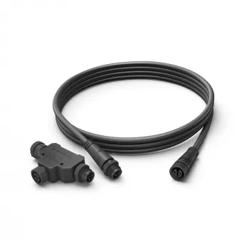 Philips buitenverlengkabel 2,5 m, verlengkabel, zwart, kunststof, Philips, achtertuin, voortuin, tuin, terras, IP67