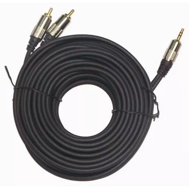 GEMBIRD 3,5 mm stereo naar 2xRCA-stekker, 1,5 m kabel - vergulde aansluitingen