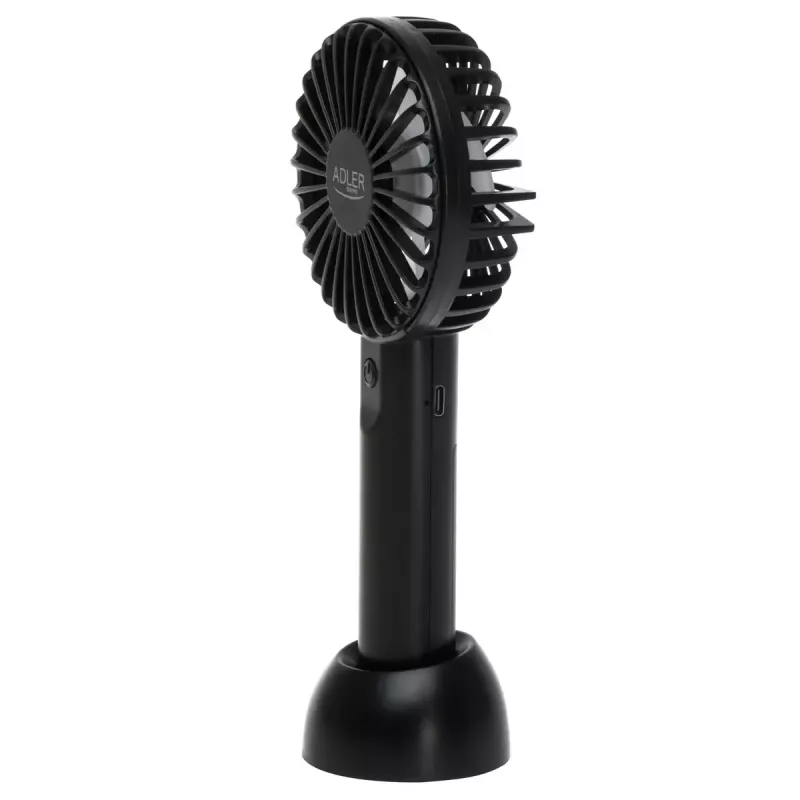 Tafelventilator Adler AD 7338 Mini USB — 7 cm diameter, 3 snelheden, zwart