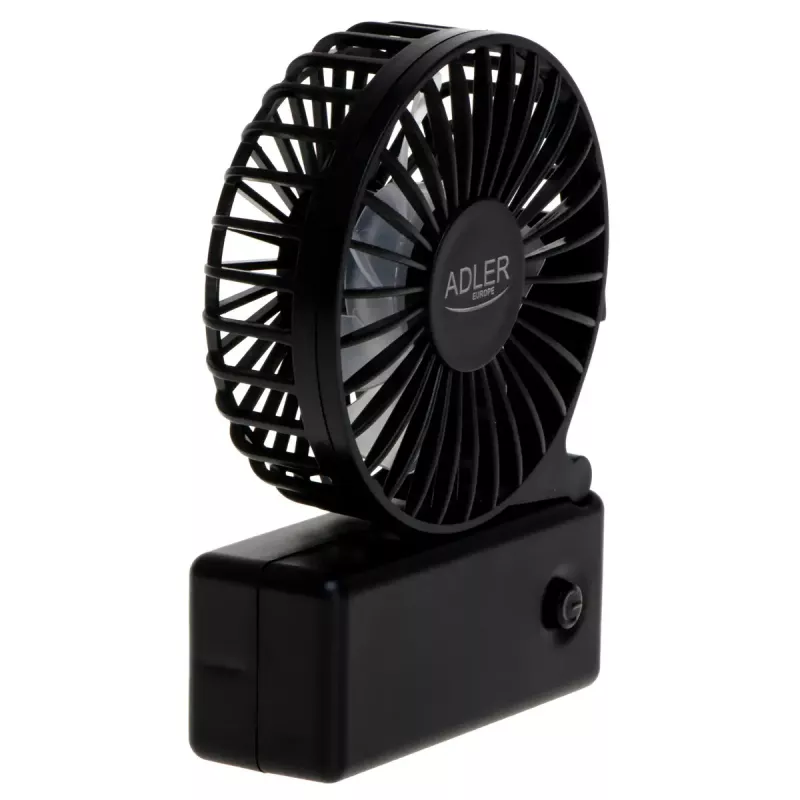 Tafelventilator Adler AD 7336 – opvouwbare miniventilator, 6,5 cm diameter, 1 snelheid, zwart