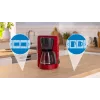 Filterkoffiezetapparaat Bosch TKA2M114 — 1,25 l waterreservoir, 15 kopjes, rood