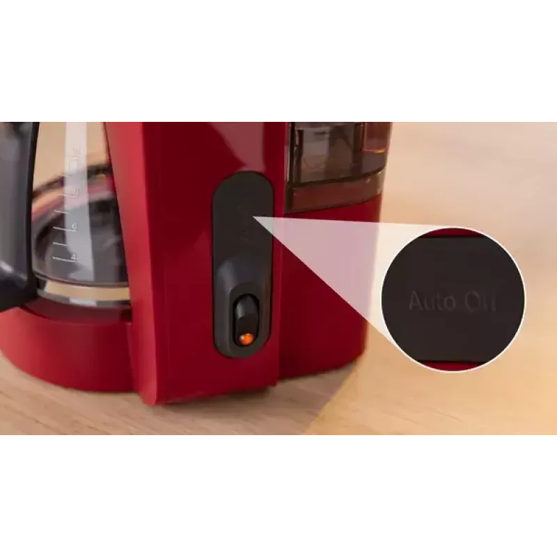 Filterkoffiezetapparaat Bosch TKA2M114 — 1,25 l waterreservoir, 15 kopjes, rood