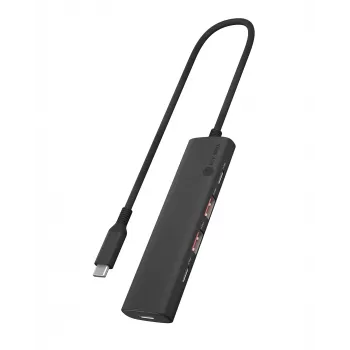 ICY BOX IB-HUB1437-CPD bedraad USB 3.2 Gen 2 (3.1 Gen 2) Type-C zwart