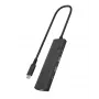 ICY BOX IB-HUB1437-CPD bedraad USB 3.2 Gen 2 (3.1 Gen 2) Type-C zwart
