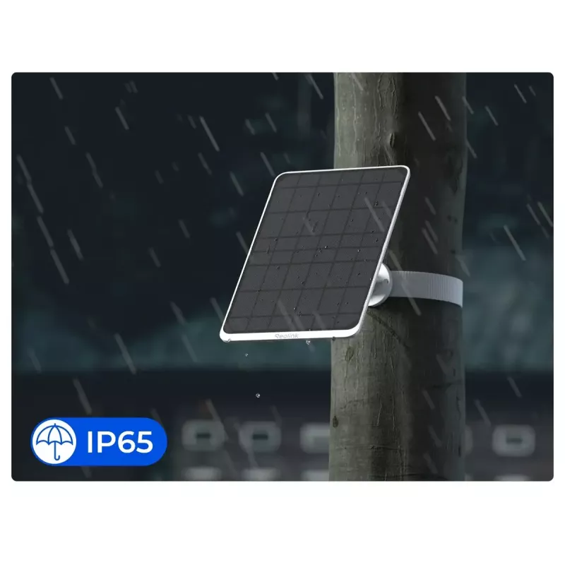 Zonnepaneel Reolink SP3-W 12W 6V USB-C IP65 buiten, 360° horizontaal, 90° verticaal, 4 m kabel, technopolymeer, wit