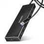 Axagon HUE-F7A 7x USB 3.2 Gen 1 ALU FLAT hub micro power IN 1m USB-A USB 3.2 Gen 1 (3.1 Gen 1) Type-A 5000 Mbit/s zwart