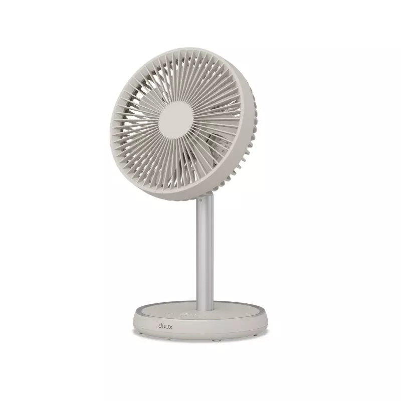 Statiefventilator Duux Rize Flex 21 cm, 4 snelheden, oscillatie, 10 W, greige