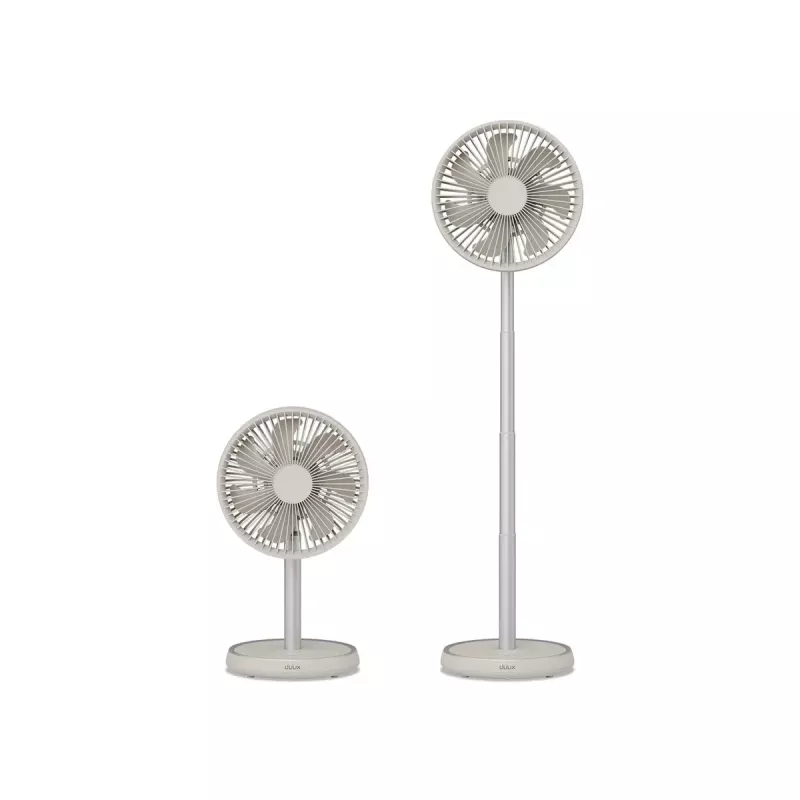 Statiefventilator Duux Rize Flex 21 cm, 4 snelheden, oscillatie, 10 W, greige