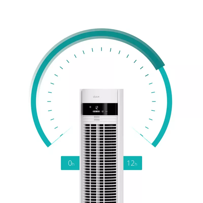 Torenventilator Duux Elevate DXTF02 — 29 cm diameter, 12 snelheden, oscillatie, 4–40 W, wit